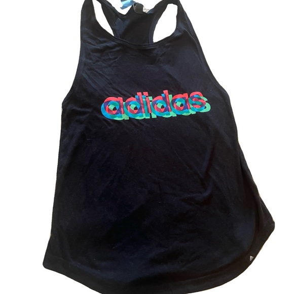 Adidas Black Tank with Colorful Logo - Picture 1 of 4